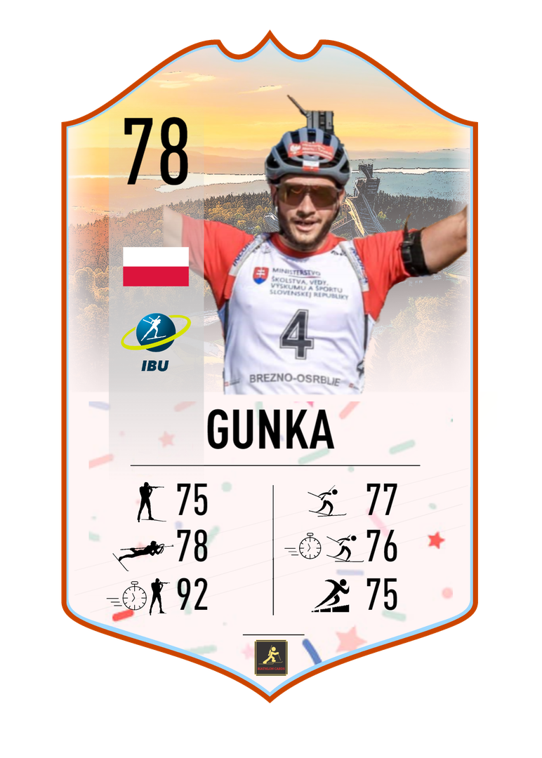 Jan Gunka - Summer Star - Winner of the men super sprint at IBU Junior Summer World Championships 2023 - Biathlon Cards